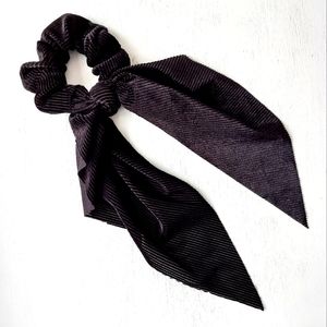 Sasha Velvet Corduroy Hair Scarf - Black